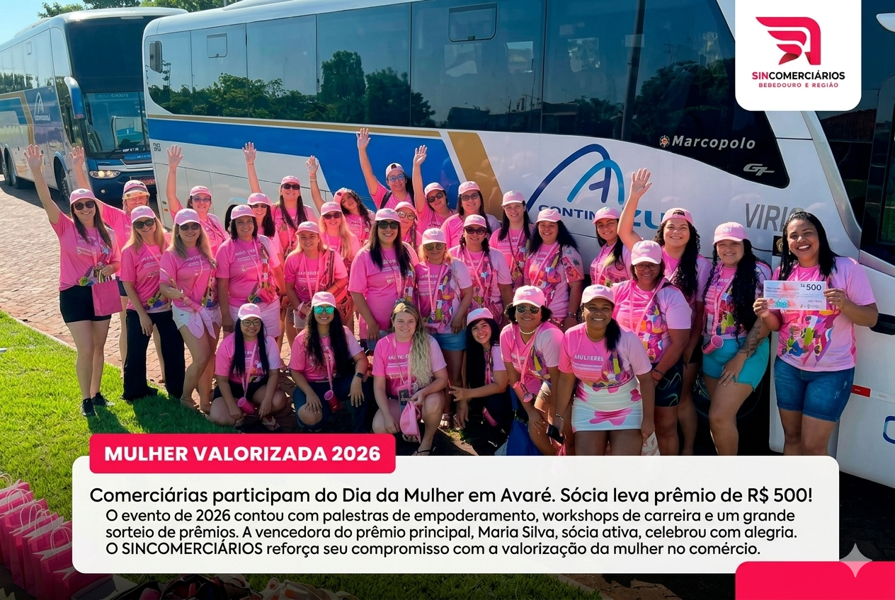 Comerciárias de Bebedouro comemoraram o Dia da Mulher em Avaré