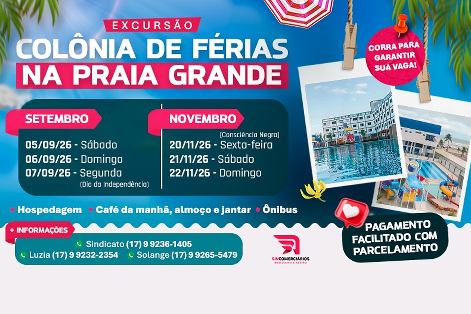 COLÔNIA DE FÉRIAS NA PRAIA GRANDE